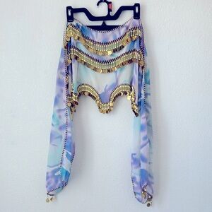 Beautiful multi colored belly dance hip scarf